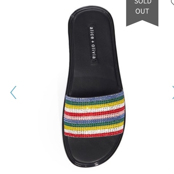 Alice & Olivia rainbow slides New in Box - Picture 6 of 7